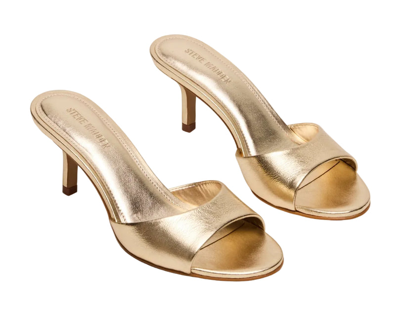 STEVE MADDEN KENDRIX WOMEN MULES - Gold Leather