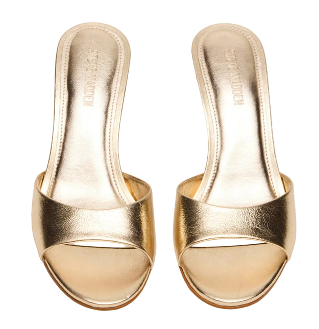 STEVE MADDEN KENDRIX WOMEN MULES - Gold Leather
