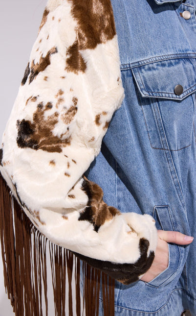 AZALEA WANG LILA WOMEN COATS - Denim