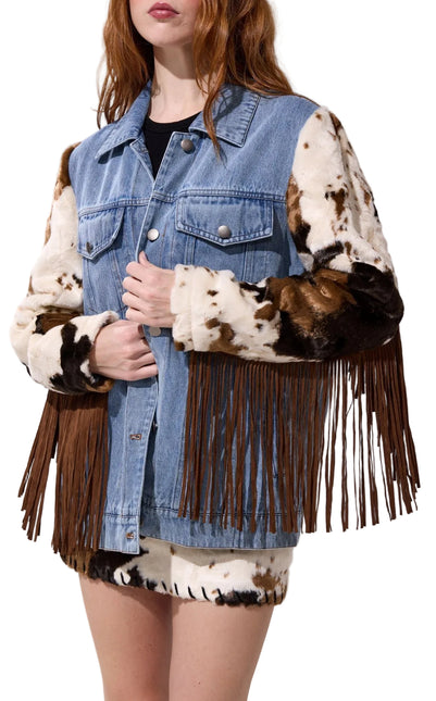 AZALEA WANG LILA WOMEN COATS - Denim