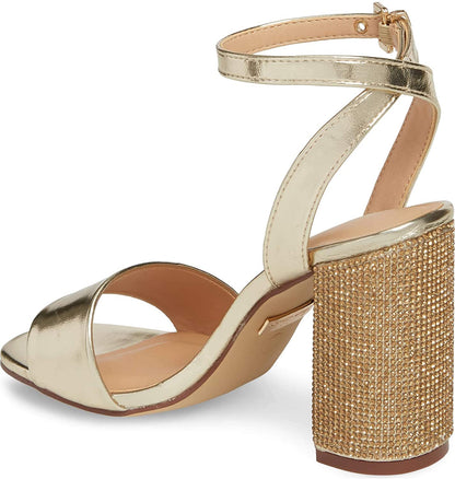 Lauren Lorraine Crystal-encrusted Block Heel