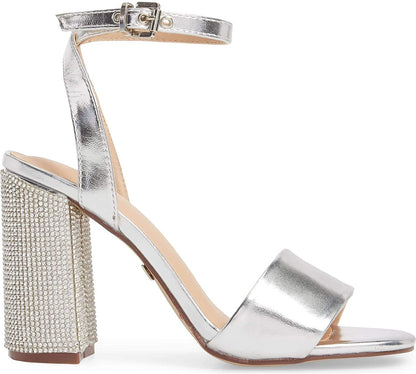 Lauren Lorraine Crystal-encrusted Block Heel