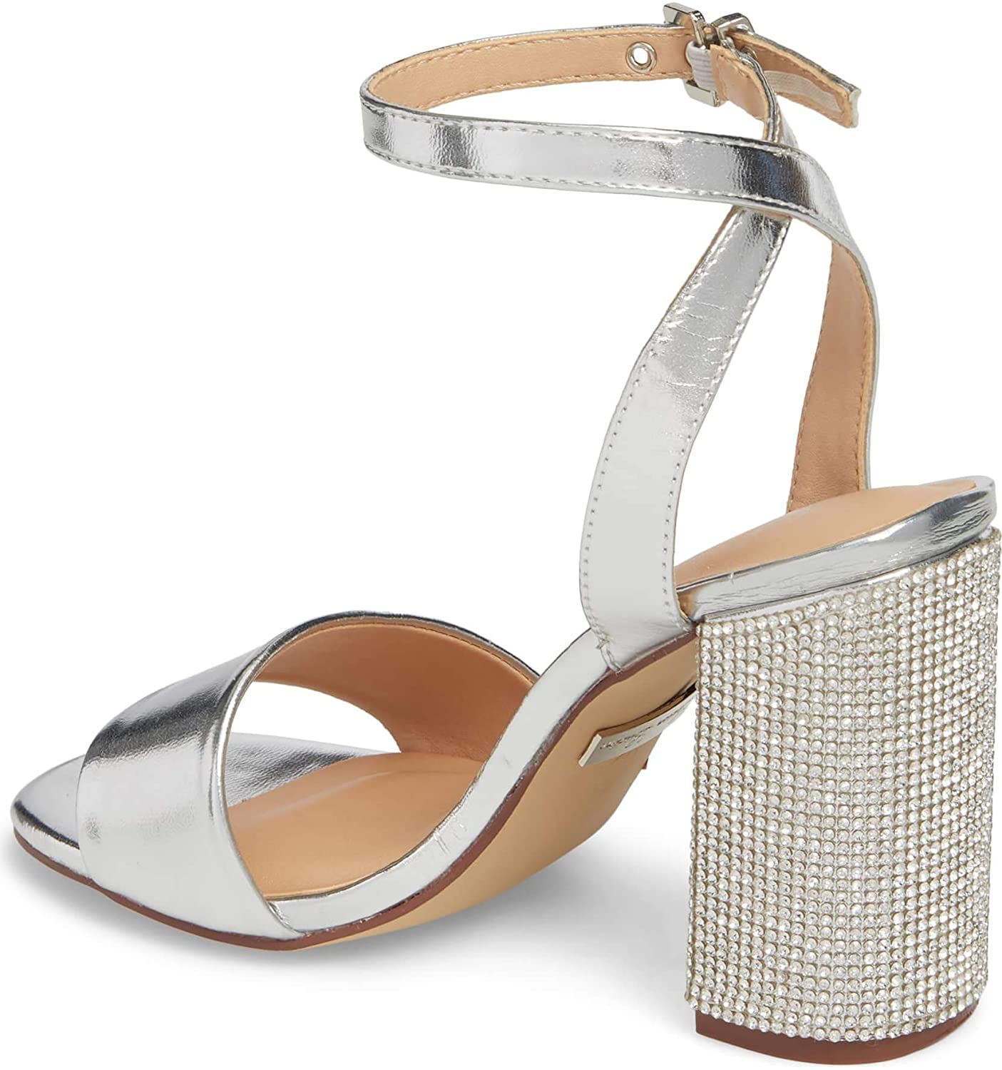 Lauren Lorraine Crystal-encrusted Block Heel