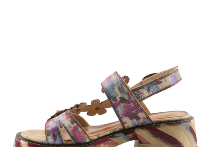 L'ARTISTE MACHA WOMEN SANDALS - Plum Multi