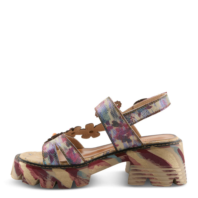L'ARTISTE MACHA WOMEN SANDALS - Plum Multi