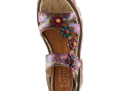 L'ARTISTE MACHA WOMEN SANDALS - Plum Multi