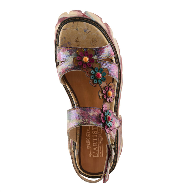 L'ARTISTE MACHA WOMEN SANDALS - Plum Multi