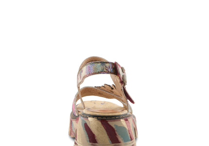 L'ARTISTE MACHA WOMEN SANDALS - Plum Multi