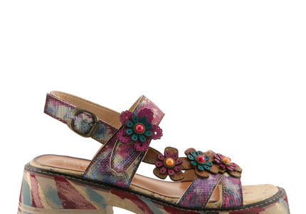 L'ARTISTE MACHA WOMEN SANDALS - Plum Multi