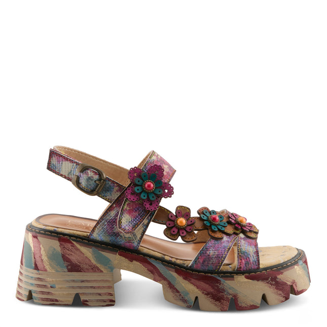L'ARTISTE MACHA WOMEN SANDALS - Plum Multi
