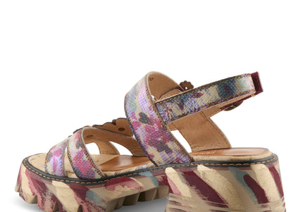 L'ARTISTE MACHA WOMEN SANDALS - Plum Multi