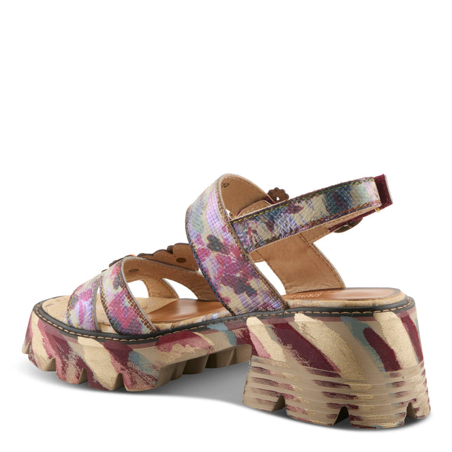 L'ARTISTE MACHA WOMEN SANDALS - Plum Multi