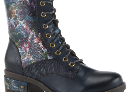 L'ARTISTE MARTY-MET WOMEN BOOTS  - Navy Multi
