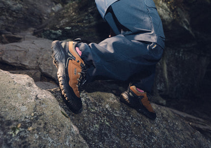 KEEN Men's Targhee IV Waterproof Hiking Shoe Bison/Black - lifestyle
