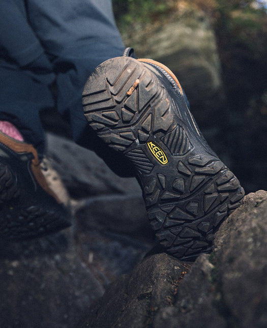 KEEN Men's Targhee IV Waterproof Hiking Shoe Bison/Black - lifestyle