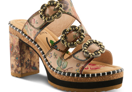 L'ARTISTE MILEMARKER WOMEN SANDALS - Beige Multi