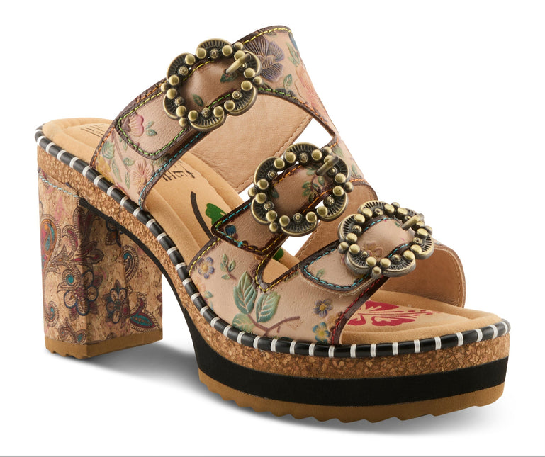 L'ARTISTE MILEMARKER WOMEN SANDALS - Beige Multi
