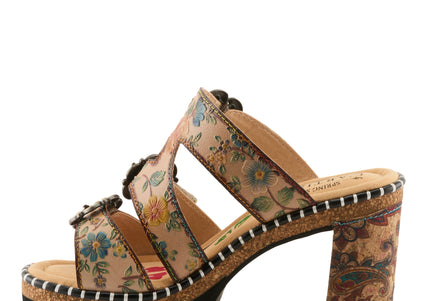 L'ARTISTE MILEMARKER WOMEN SANDALS - Beige Multi