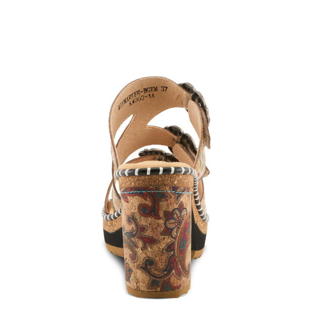 L'ARTISTE MILEMARKER WOMEN SANDALS - Beige Multi