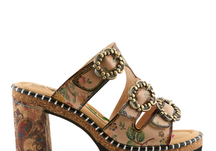 L'ARTISTE MILEMARKER WOMEN SANDALS - Beige Multi