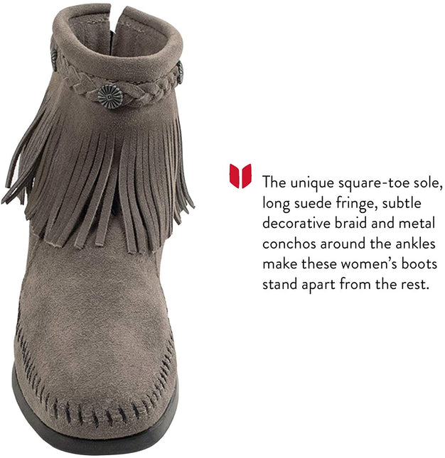 MINNETONKA HI TOP BACK ZIP WOMEN BOOTS