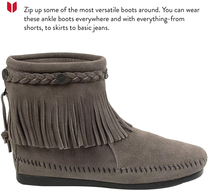 MINNETONKA HI TOP BACK ZIP WOMEN BOOTS