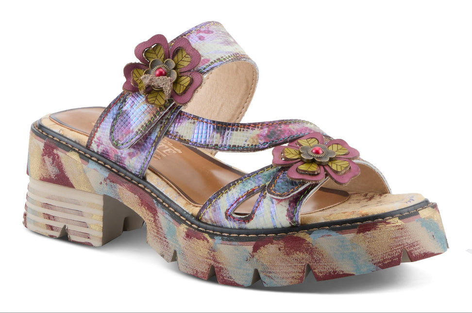 L'ARTISTE MYRINA WOMEN SANDALS - Plum Multi