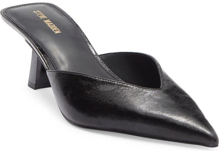 STEVE MADDEN MOD WOMEN MULES - Black Crinkle