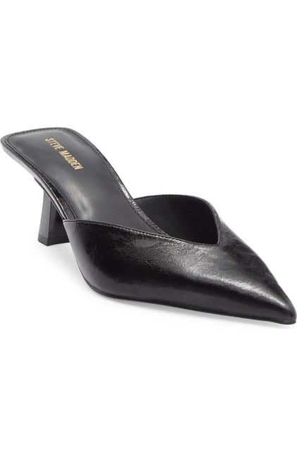 STEVE MADDEN MOD WOMEN MULES - Black Crinkle