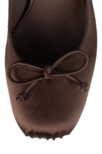 JEFFREY CAMPBELL NYMPHA WOMEN HEELS Brown Satin