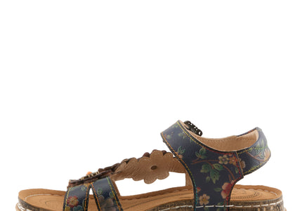 L'ARTISTE OFFCENTER WOMEN SANDALS - Navy Multi