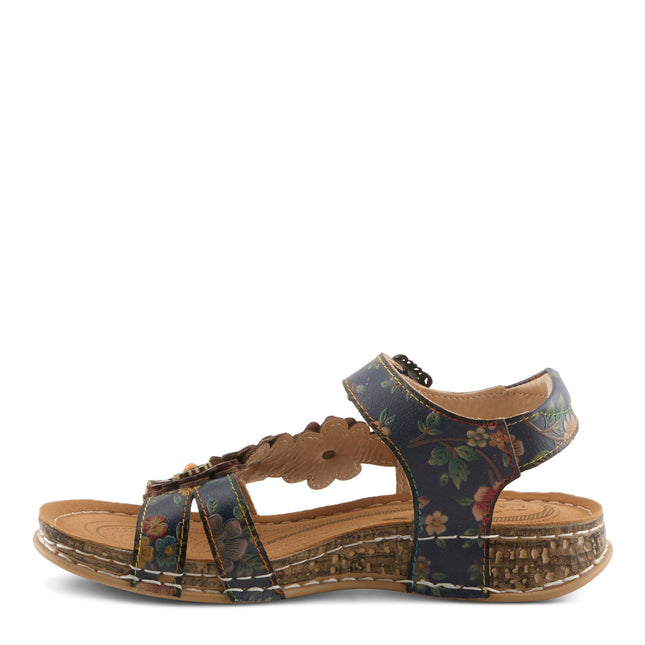 L'ARTISTE OFFCENTER WOMEN SANDALS - Navy Multi