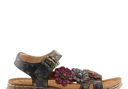 L'ARTISTE OFFCENTER WOMEN SANDALS - Navy Multi