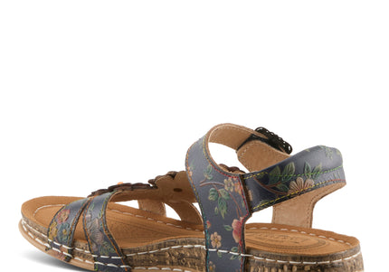 L'ARTISTE OFFCENTER WOMEN SANDALS - Navy Multi