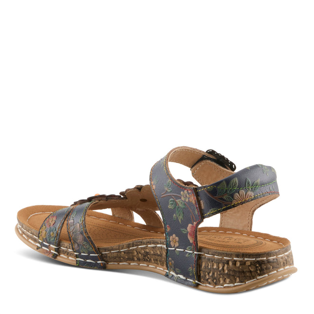 L'ARTISTE OFFCENTER WOMEN SANDALS - Navy Multi