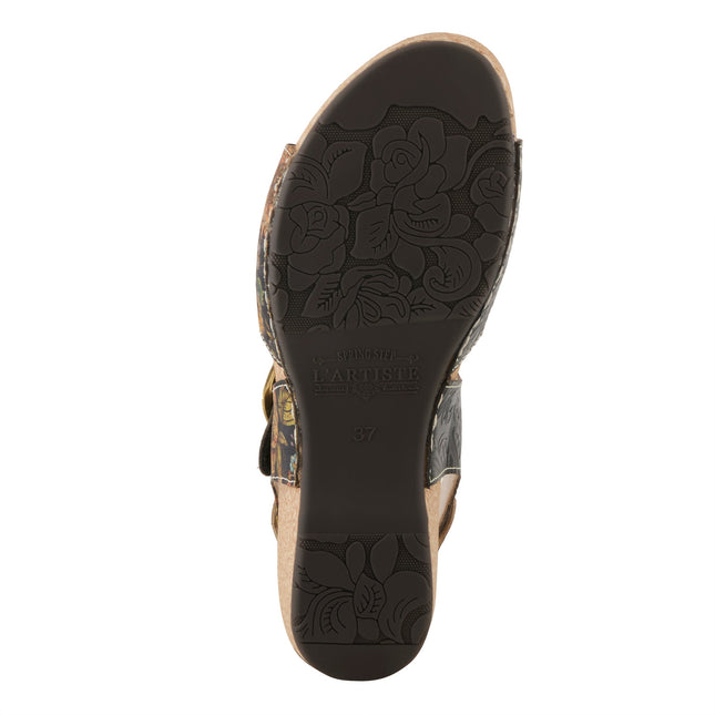 L'ARTISTE OSUNA WOMEN SANDALS - Black Multi