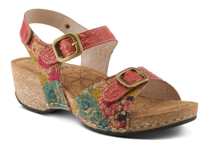 L'ARTISTE OSUNA WOMEN SANDALS - Red Multi
