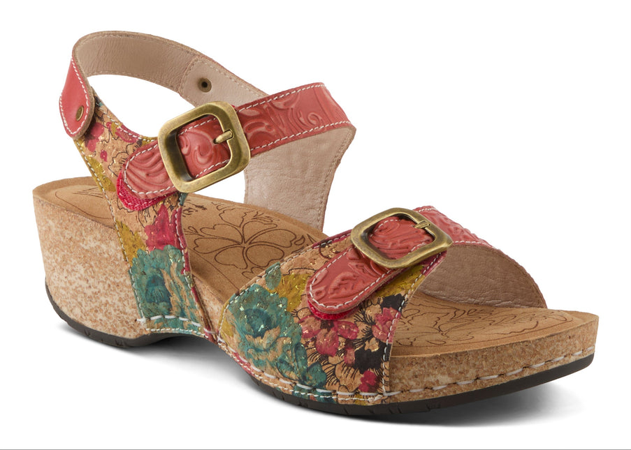 L'ARTISTE OSUNA WOMEN SANDALS - Red Multi