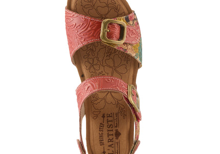 L'ARTISTE OSUNA WOMEN SANDALS - Red Multi
