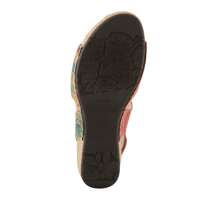 L'ARTISTE OSUNA WOMEN SANDALS - Red Multi