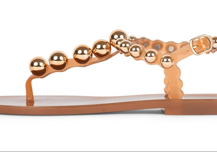 JEFFREY CAMPBELL PLATED WOMEN SANDALS - Caramel Gold