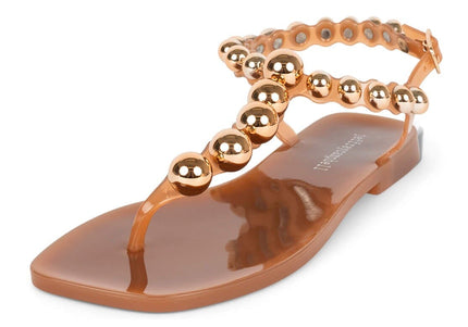JEFFREY CAMPBELL PLATED WOMEN SANDALS - Caramel Gold