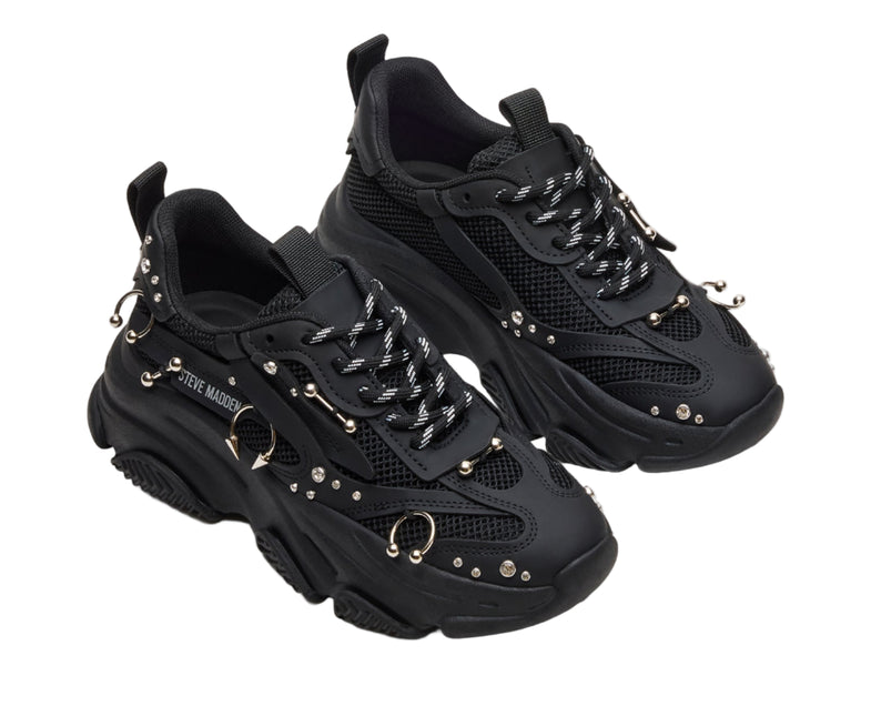 STEVE MADDEN POSSESSION PIERCING WOMEN SNEAKERS - Black