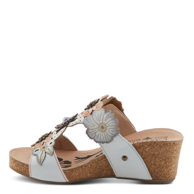L'ARTISTE PRETTYPETALS WOMEN SANDALS - White Multi