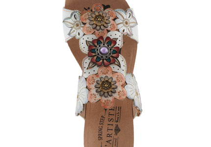 L'ARTISTE PRETTYPETALS WOMEN SANDALS - White Multi