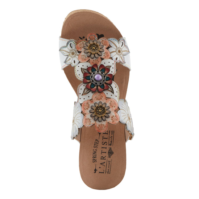 L'ARTISTE PRETTYPETALS WOMEN SANDALS - White Multi