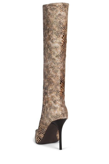 JEFFREY CAMPBELL PROPOSAL-F WOMENS BOOTS - Beige Gold Snake