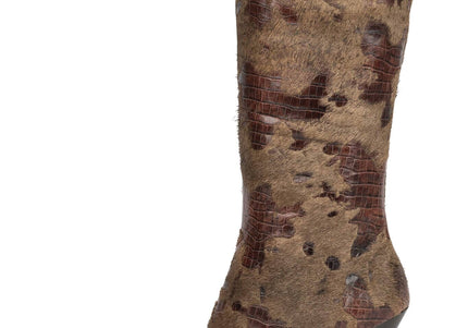 JEFFREY CAMPBELL PROPOSAL-F WOMENS BOOTS - Brown Croco