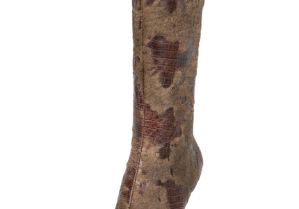 JEFFREY CAMPBELL PROPOSAL-F WOMENS BOOTS - Brown Croco