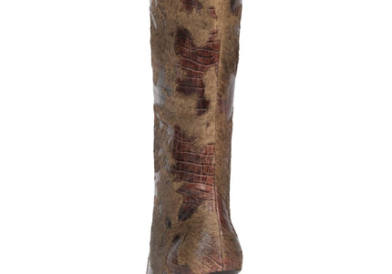 JEFFREY CAMPBELL PROPOSAL-F WOMENS BOOTS - Brown Croco